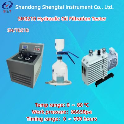 Vacuum Pump Hydraulic Oil Filtration Tester Work Pressure 86658pa Digital Timer SH/T0210