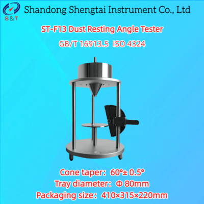 Dust Resting Angle Tester with 60°± 0.5° Cone Taper 5mm Funnel Outlet and Φ 80mm Tray