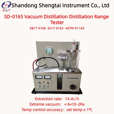 Vacuum Distillation Distillation Range Tester RT ～ 100℃ Extraction Rate 14.4L/H ASTM D1160