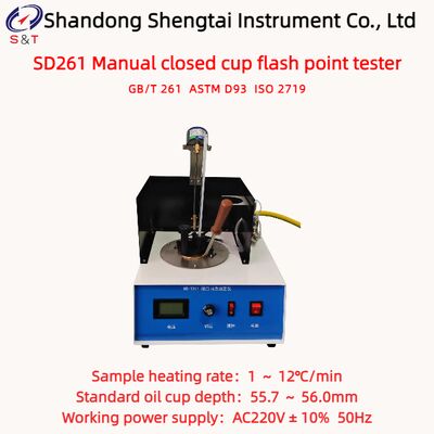 Diesel Fuel Manual Closed Cup Flash Point Tester Heating Rate 1 ～ 12℃/Min ASTM D93