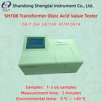 3 campioni di olio trasformatore Tester di valore dell'acido oleico ASTM D974 Misura 7min Potenza 300W