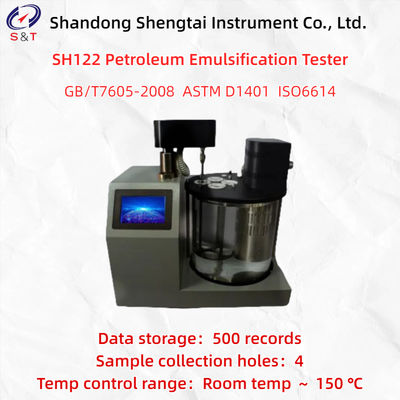 Tester di emulsione petrolifera a 4 fori 500 Registrazioni di stoccaggio Risoluzione ≤ 0.01 ℃ ASTM D1401