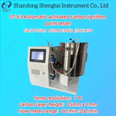 Tester automatico del punto di accensione del carbone attivo RT ～ 800 ℃ Touch screen ASTM D3466