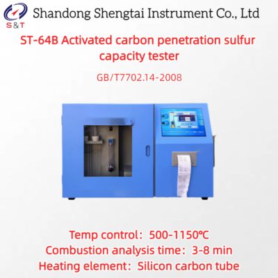 Tester di capacità di penetrazione del zolfo a carbonio attivo, gamma 0-10% temp a 500-1150°C GB/T7702.14