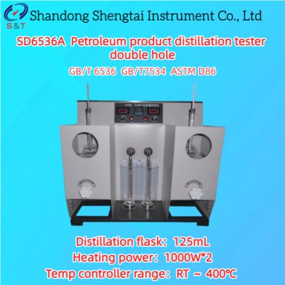 Tester per distillazione benzina RT ～ 400℃ Doppio foro Display digitale LED ASTM D86