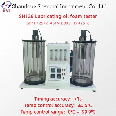 Tester di schiuma per olio ingranaggi chiuso 0℃ ～ 99.9℃ Flusso 16 ～ 160ml/Min Temporizzazione ±1s ASTM D892