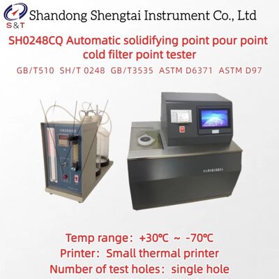 Tester per punto di solidificazione a foro singolo, punto di scorrimento, punto di filtrazione a freddo, schermo LCD da 7 pollici, ASTM D97