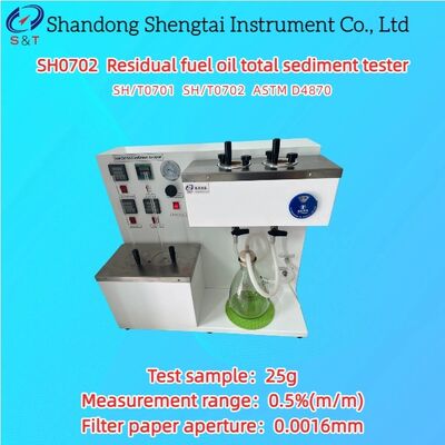 Tester per sedimenti totali di olio combustibile residuo a 2 fori ASTM D4870, campione da 25 g, metodo di filtrazione a caldo