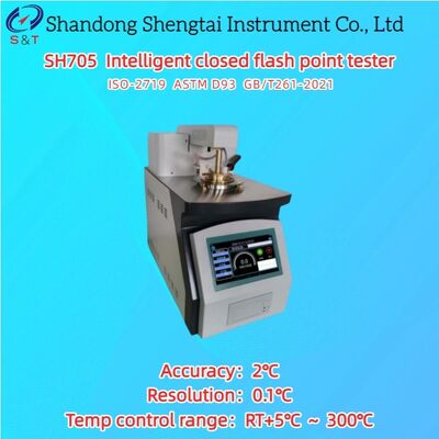 Testatore di flashpoint chiuso intelligente RT+5°C    300°C Sistema Android PT100 Sensore ASTM D93