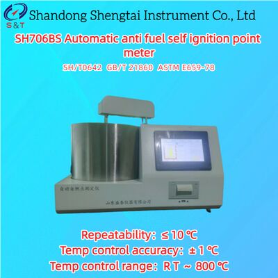 Misuratore automatico del punto di autoaccensione del carburante RT ～ 800 ℃ Ripetibilità ≤10 ℃ ASTM DE659-78