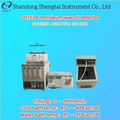 Tempo di rilevamento olio cera di petrolio 0 - 99h59min Bagno termostatico RT ～ 95℃±0.5℃ ASTM D712