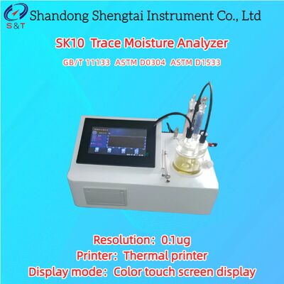Misurazione dell'analizzatore di umidità traccia 0,00001% ?? 100% Stampa termica ASTM D1533