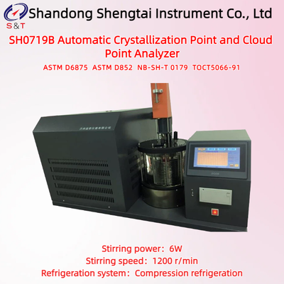 Analisatore di cristallizzazione automatico a foro singolo e di punto nuvola di agitazione 1200r/min Astm D852