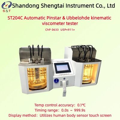 Analizzatore automatico di viscosimetro cinematico Ubbelohde 0,6 ～ 1000 mm²/S Tempo 0,0s ～ 999,9s USP 911