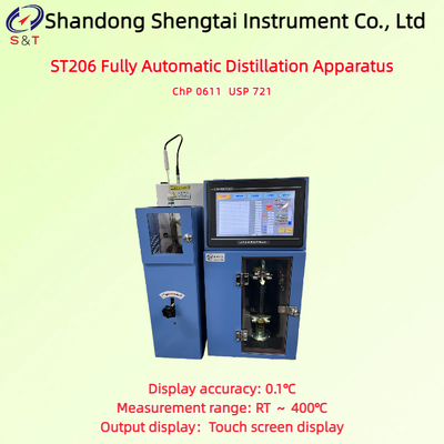 Distillazione automatica a misura RT ¥ 400°C PT100 Sensore Compressore di raffreddamento USP 721