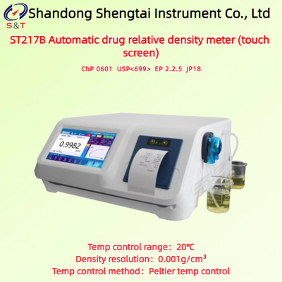 Touch Screen Auto Medication Relative Density Meter 0,001 ¥ 1,999 g/Cm3 Controllo della temperatura 20°C EP 2.2.5