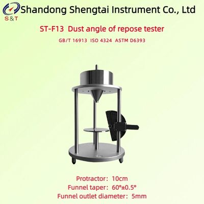 Imbuto per tester di angolo di riposo della polvere, conico 60° ± 0,5°, acciaio inossidabile 304, ASTM D6393