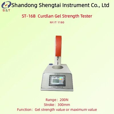 Curdlan Gel Strength Tester Misura 200N Pannello di controllo in PVC Velocità di prova 0,5 500mm/Min GB 28304