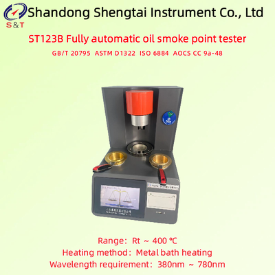 Tester automatico per il punto di fumo dell'olio Misura RT ～ 400 ℃ Riscaldamento a bagno metallico ASTM D1322